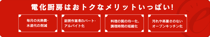 電化厨房はおトクなメリットいっぱい！